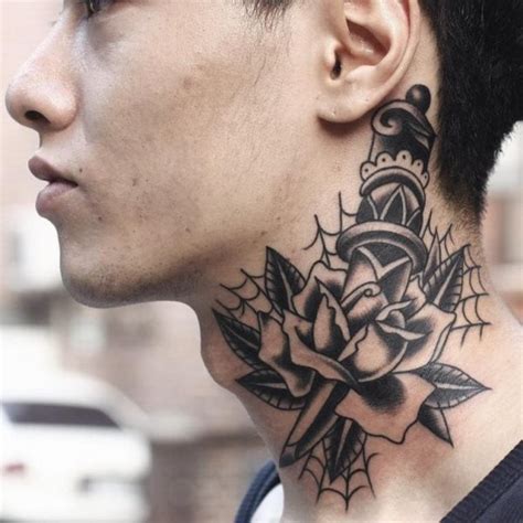 diseños para el cuello tattoo|Tatuajes en el cuello para hombres: 50 Diseños espectaculares